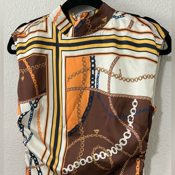 NWT Alden Adair Estelle Dress Equestrian Print Ruffle Hem Size XS - Picture 6 of 14